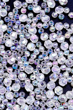 Acryl kralen - diam. 3–5 mm - wit  